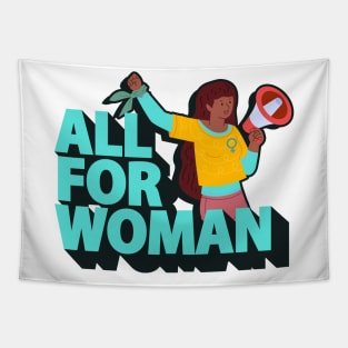 All For Woman - Abortion Rights Tapestry