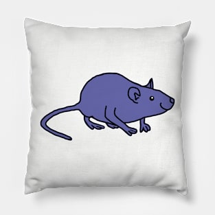 Very Peri Periwinkle Blue Rat Color of the Year 2022 Pillow
