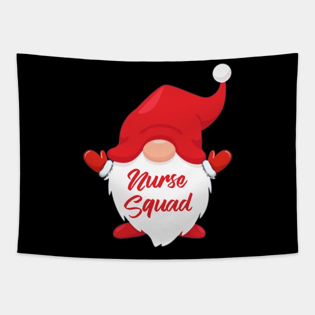 Nurse Squad Gnome Matching Family Christmas Pajama Tapestry by Penda