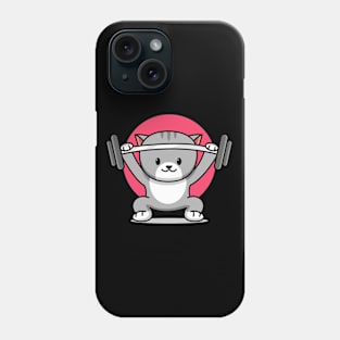 workout cat Phone Case