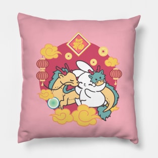 Dragon Year Delight: Loppi Tokki's Playful Celebration in the Year of the Dragon! Pillow