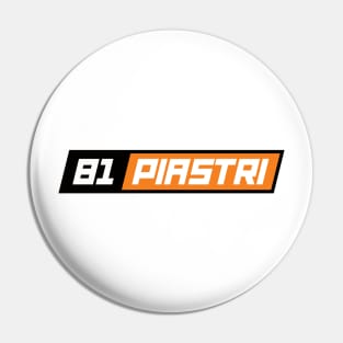 Oscar Piastri 81 F1 Driver Pin