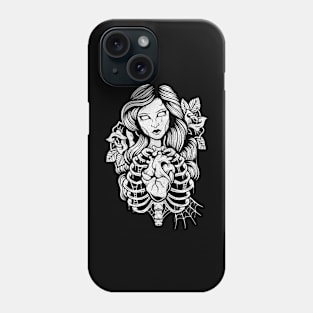 Gothic Girl Tattoo Vintage Phone Case