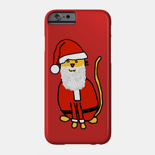 Yellow Cat In Santa Suit Comedy Phone Case Teepublic Uk