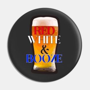 Red White & Booze Beer Pin