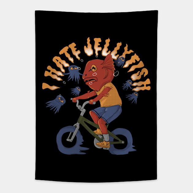 i hate jellyfish Tapestry by luisereno