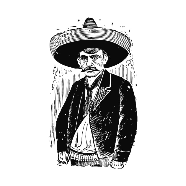 Emiliano Zapata Salazar Drawing by olemanner