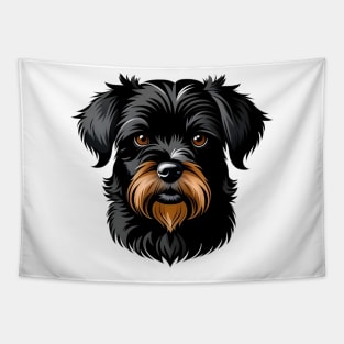 Head Affenpinscher dog pet portrait cartoon vector illustration Tapestry