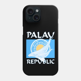 Republic of Palau Flag with Humpback Whales Phone Case