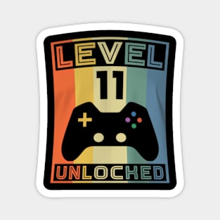 Level 11 Unlocked Video Gamer 11th Birthday Gaming Magnet