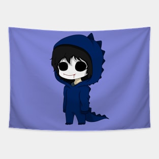 bloody painter dinosaur chibi Tapestry