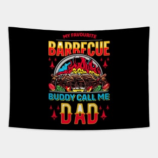 My Favourite Barbecue Buddy Call Me Dad | Fathers Day Tapestry