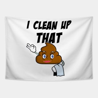 Poop Emoji - Clean Up that @#@# Tapestry