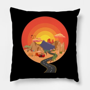 Rocky Sunset Pillow