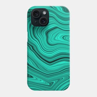 Green and Black Liquid Marble Design Phone Case