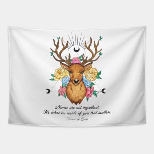 Floral Deer ToG Quote Tapestry