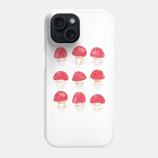 Happiest Little Mushrooms, Red Phone Case