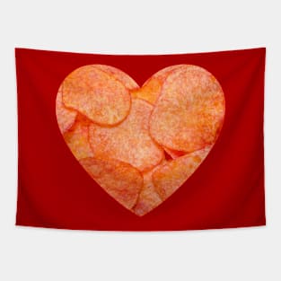 Ketchup Chips Heart Photograph Tapestry