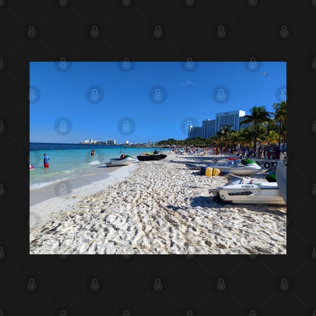 Beach at the hotel zone in Cancun, Quintana Roo, Mexico by Kirkcov