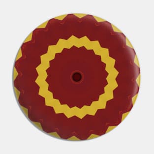 Burgundy and Yellow Shape Pin