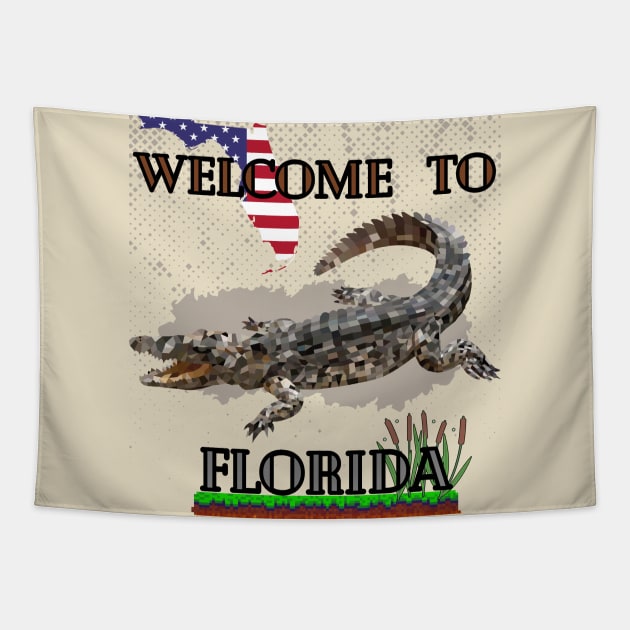 Funny Florida Meme Tapestry by mieeewoArt