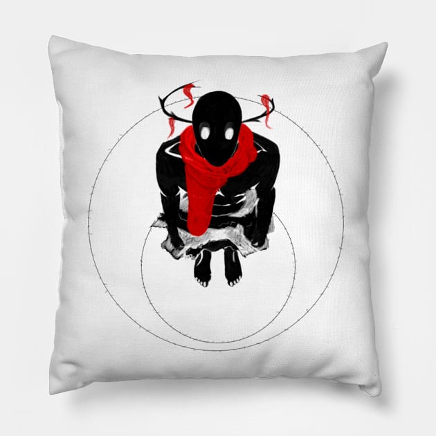 Lonely Demon Pillow by Keiz