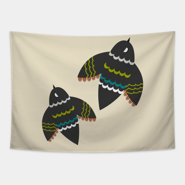 Whimsy flight Tapestry by CocoDes