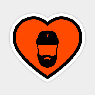 Anaheim Ducks Radko Gudas Orange Heart Silhouette Magnet