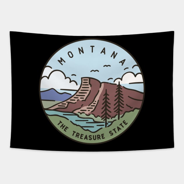 Montana Mountains Tapestry by taoistviking