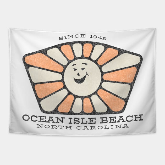 Ocean Isle Beach, NC Summertime Smiley Sunshine Tapestry by Contentarama