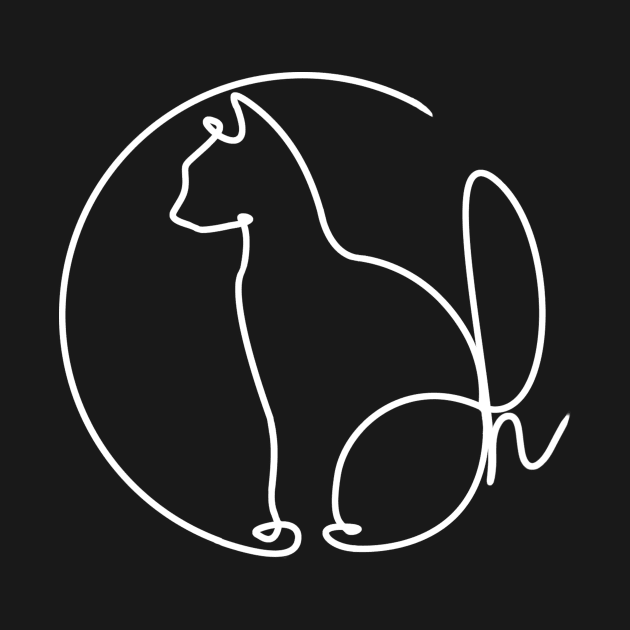 One Line Cat Design by Creative at home