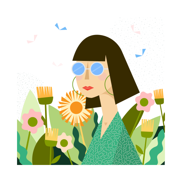 Girl with plants by Valeria Frustaci 