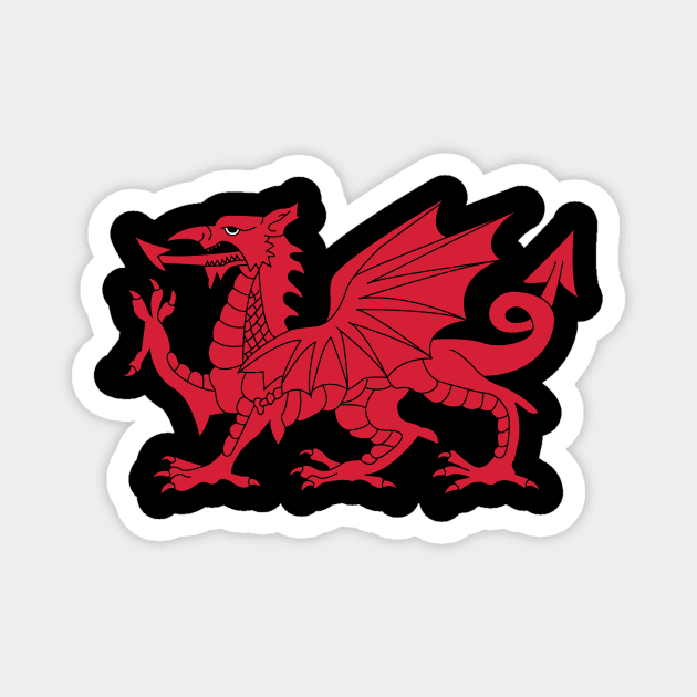 Wales Dragon Magnet by Wickedcartoons