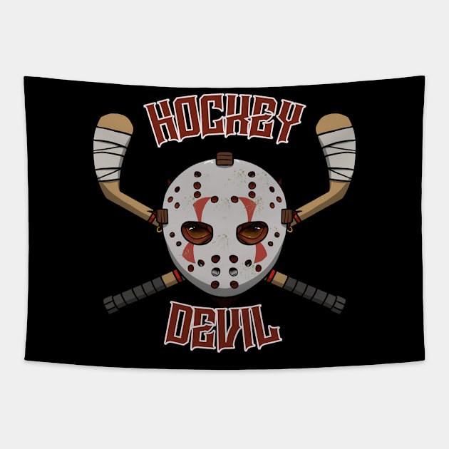 Hockey Devil Tapestry by RampArt