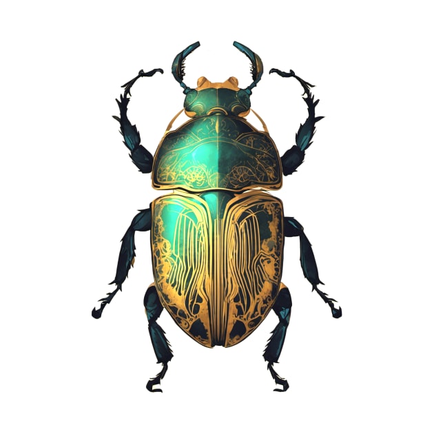 Green Scarab Beetle by Sundog Designs