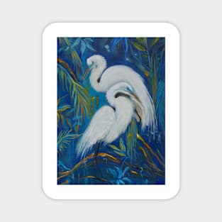 Graceful Egret Magnet