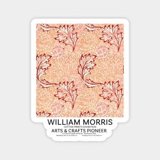 William Morris Exhibition Poster, Arts and Crafts Pioneer, Textile Pattern Design Magnet