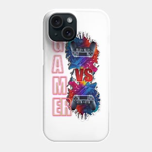 Level Up Your Style: Bold Gamer Tee with Controller Chaos Phone Case