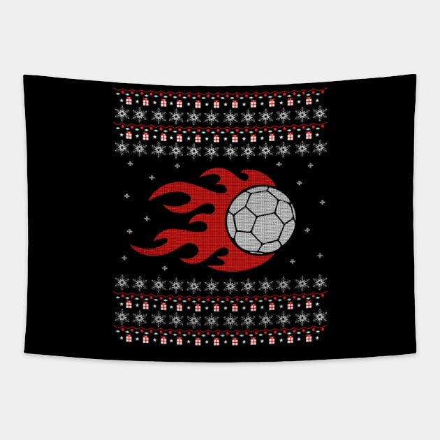 Handball Ugly Christmas Sweater Gift Tapestry by uglygiftideas