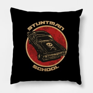 Vintage Stuntman School Pillow