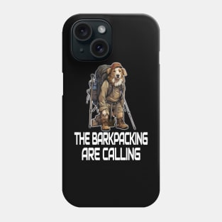 cool hiking season dog cartoon mountaineering backpacking mountain climbing nature lover traveling trekking Phone Case