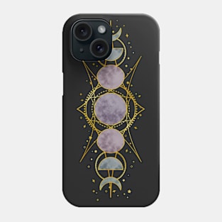 Gold Moonphases Phone Case