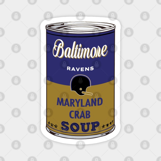 Baltimore Ravens Soup Can Magnet by Rad Love