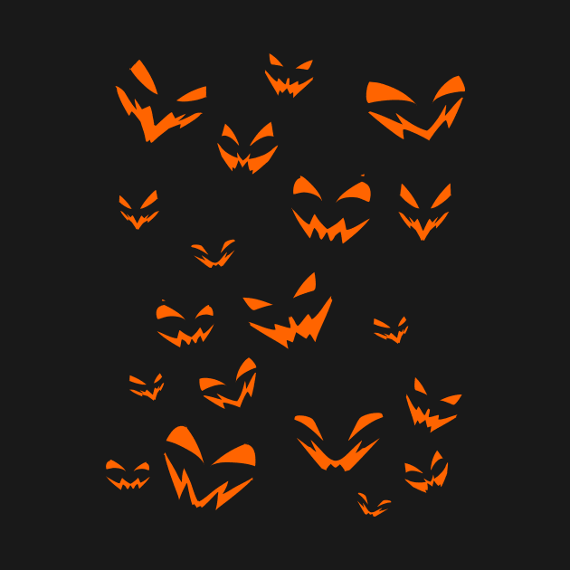 Halloween Jack O Lantern Faces by Area31Studios