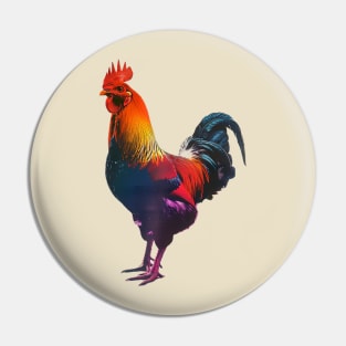 Rainbow Chicken Pin