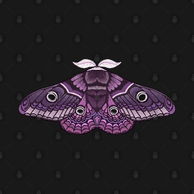 Moth sticker purple, violet and lilac by astronauticarte