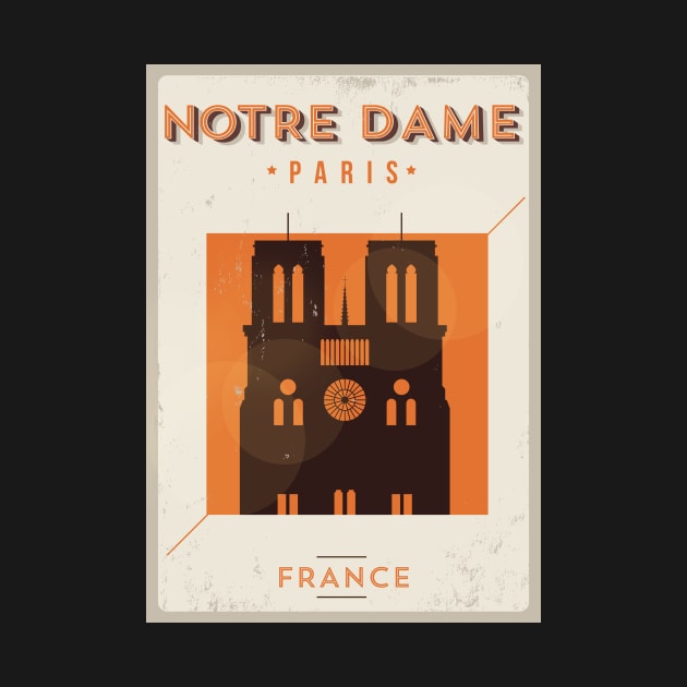 Notre Dame Paris Poster Design by kursatunsal