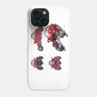 Future Retro Red Car Phone Case