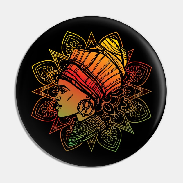 Nubian Queen Black Girl Magic Gift Pin by JackLord Designs 