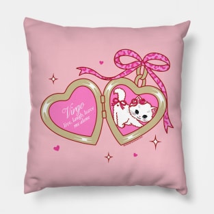 virgo kitty cat locket Pillow